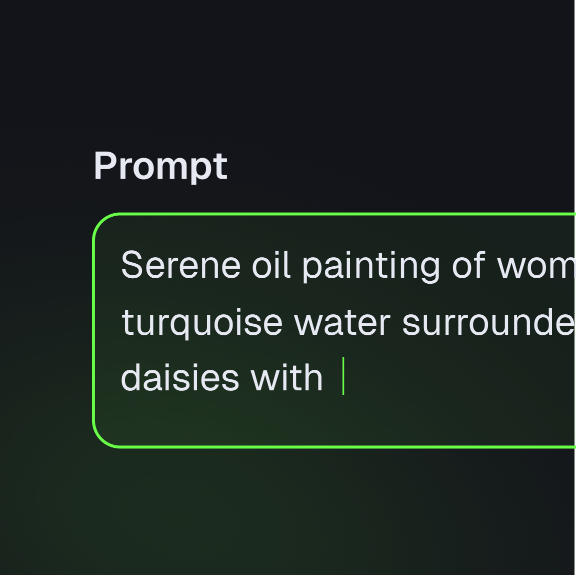 Veo 2 AI Video Generation/Showcase - 프롬프트 입력